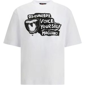 Dsquared2 - T-shirt - Wit - Heren - 100% Katoen