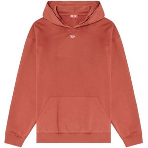 Diesel, Heren, Sweatshirts & Hoodies, Rood, Maat: XS Katoen,