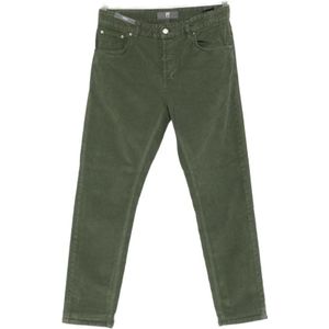 PT Torino, Heren, Jeans, Groen, Maat: W36 Corduroy,
