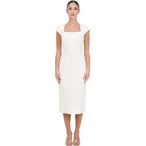 Max Mara, Dames, Jurken, Wit, Maat: XS Poliester,