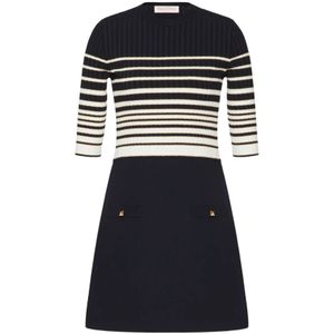 Valentino, Dames, Jurken, Blauw, Maat: S
