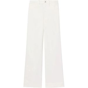 Proenza Schouler, Dames, Broeken, Wit, Maat: M Katoen,