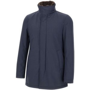 Herno, Heren, Mantels, Blauw, Maat: XS Nylon,