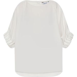 Max Mara, Dames, Blouses & Shirts, Wit, Maat: XS Zijde,