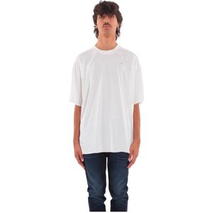 Diesel, Heren, Tops, Wit, Maat: M Katoen,