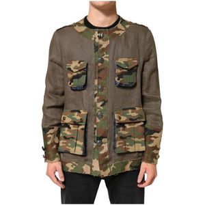 Dolce & Gabbana, unisex, Jassen, Veelkleurig, Maat: L Linnen,