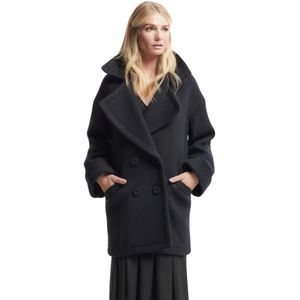 Kocca, Dames, Mantels, Zwart, Maat: S Wol,