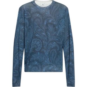Etro, Heren, Truien, Blauw, Maat: M Zijde,