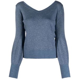 D.Exterior, Dames, Truien, Blauw, Maat: M Wol,