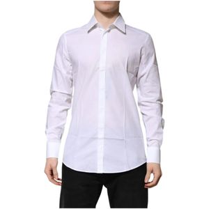Dolce & Gabbana, Heren, Overhemden, Wit, Maat: XL Katoen,