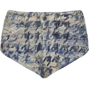 Diesel, Dames, Korte broeken, Blauw, Maat: W24 Denim,