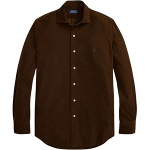 Ralph Lauren, Heren, Overhemden, Bruin, Maat: XL Corduroy,