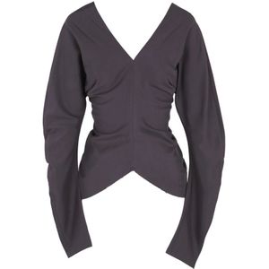 Cortana, Dames, Blouses & Shirts, Grijs, Maat: XS Zijde,