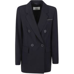 Peserico, Dames, Jassen, Zwart, Maat: S Wol,