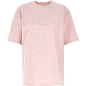 Ganni, Dames, Tops, Roze, Maat: XS Katoen,
