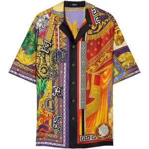 Versace, Heren, Overhemden, Veelkleurig, Maat: L Zijde,