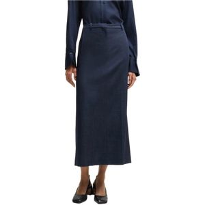 Hugo, Dames, Rokken, Blauw, Maat: L Denim,