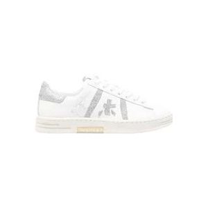 Premiata Glitter Bloemenprint Sneakers , White , Dames , Maat: 40 EU