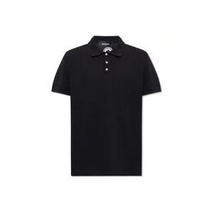 Dsquared2 Polo shirt met logo , Black , Heren , Maat: XL