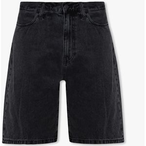 Carhartt Wip, Heren, Korte broeken, Grijs, Maat: W30 Katoen,