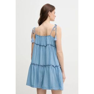 Pepe Jeans, Dames, Jurken, Blauw, Maat: L Zijde,