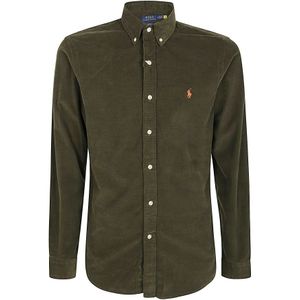 Polo Ralph Lauren, Heren, Overhemden, Groen, Maat: S Corduroy,