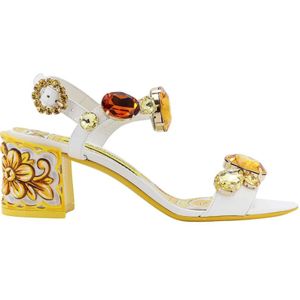 Dolce & Gabbana, Dames, Schoenen, Geel, Maat: 36 EU Leer,