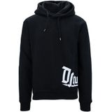 Dsquared2 gotisch logo op de zwarte hoodie aan de zijkant