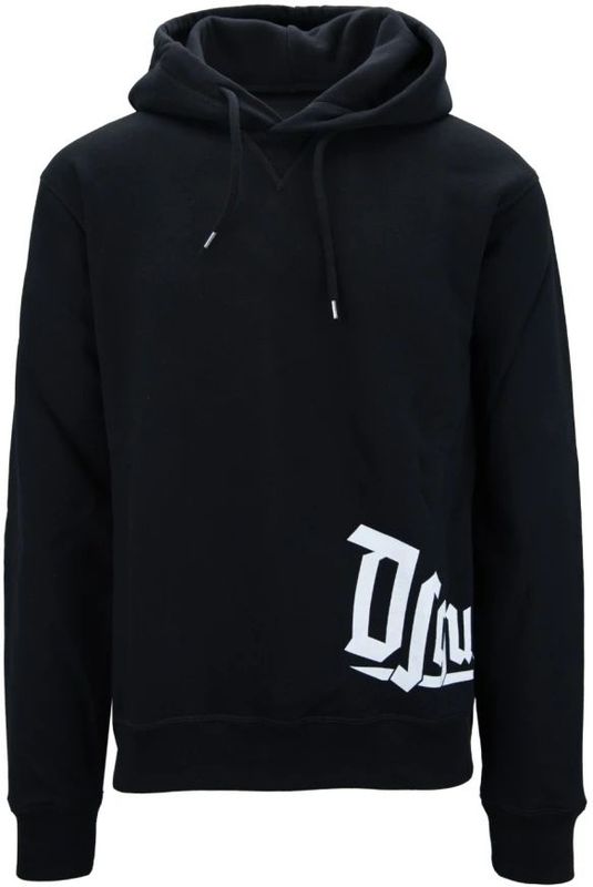 Dsquared2, Heren, Sweatshirts & Hoodies, Zwart, Maat: L Katoen,