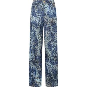 Roberto Cavalli, Dames, Broeken, Veelkleurig, Maat: XS Denim,