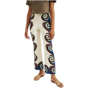 La DoubleJ, Dames, Broeken, Beige, Maat: L Zijde,