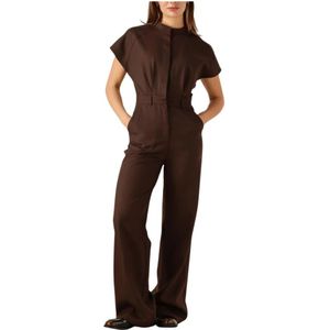 Est'Seven, Dames, Jumpsuits & Playsuits, Bruin, Maat: L Viscose,
