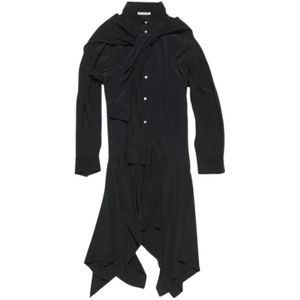 Acne Studios, Dames, Jurken, Zwart, Maat: S Zijde,