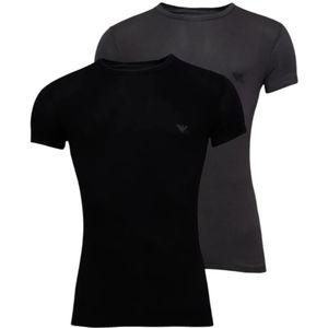 Emporio Armani, Heren, Tops, Zwart, Maat: M Viscose,