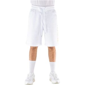 Versace Jeans Couture, Heren, Korte broeken, Wit, Maat: M Katoen,