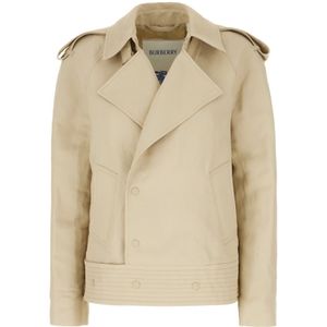 Burberry Stijlvolle Jassen voor Mannen en Vrouwen , Beige , Dames , Maat: 2XS