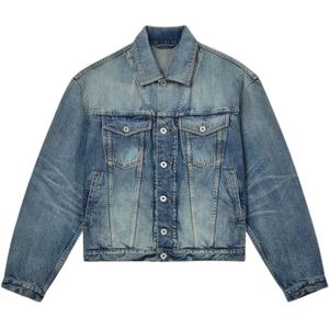 Kenzo, Heren, Jassen, Blauw, Maat: M Denim,