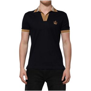Dolce & Gabbana, Heren, Tops, Zwart, Maat: S Kasjmier,