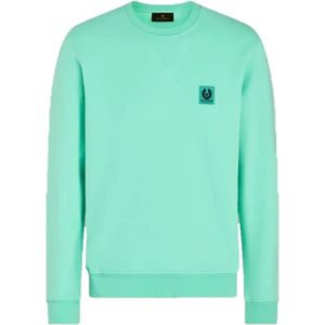 Belstaff, Heren, Sweatshirts & Hoodies, Groen, Maat: 2XL Katoen,