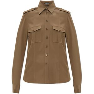 Tom Ford - Blouse - Groen - Zijde - Dames