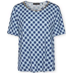 Elena Mirò, Dames, Tops, Blauw, Maat: S
