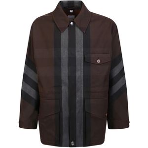 Burberry, Heren, Jassen, Bruin, Maat: M