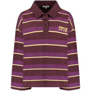 Harper & Yve - POLLIE - Shirt - Geel/Lila/Bourgogne - Lange Mouw