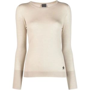 Lorena Antoniazzi, Dames, Truien, Beige, Maat: 2XS Kasjmier,