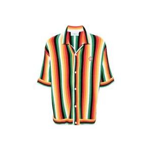 Casablanca Multi Gestreept Kortemouw Overhemd , Multicolor , Heren , Maat: L