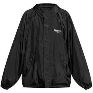 Balenciaga, Heren, Jassen, Zwart, Maat: M Synthetisch,