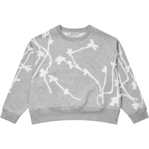 Munthe - PAWI - Sweatshirt - Lichtgrijs/Wit