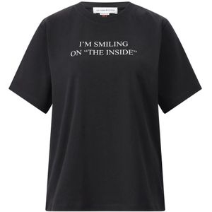 Victoria Beckham, Dames, Tops, Zwart, Maat: L Katoen,