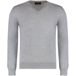 Moorer, Heren, Truien, Grijs, Maat: M Katoen,