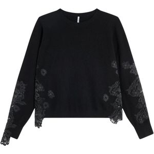 Liviana Conti, Dames, Truien, Zwart, Maat: XL Wol,